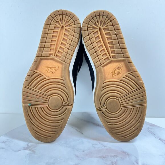 Nike Dunk Sky Hi Essential Hidden Wedge Heel Shoes Black White Gum Women Sz 8.5 - Picture 7 of 10